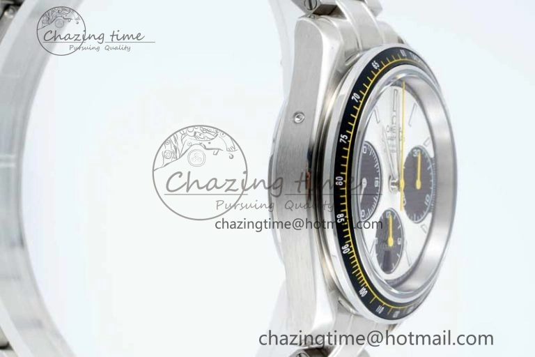 Speedmaster Racing Master SS HKF Best Edition White Black Dial on SS Bracelet A ModernLook 7812