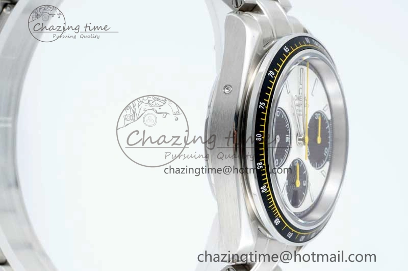 Speedmaster Racing Master SS HKF Best Edition White Black Dial on SS Bracelet A ModernLook 7812