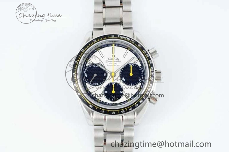 Speedmaster Racing Master SS HKF Best Edition White Black Dial on SS Bracelet A ModernLook 7812