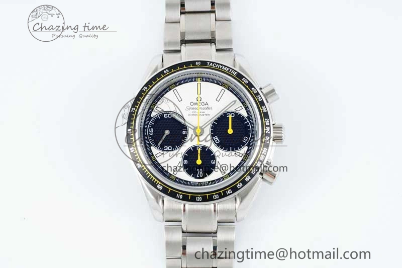 Speedmaster Racing Master SS HKF Best Edition White Black Dial on SS Bracelet A ModernLook 7812