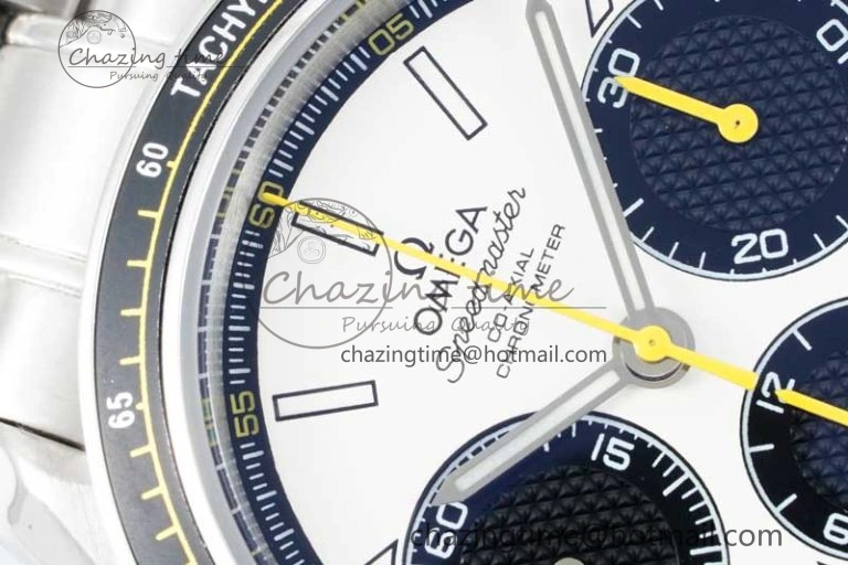 Speedmaster Racing Master SS HKF Best Edition White Black Dial on SS Bracelet A ModernLook 7812