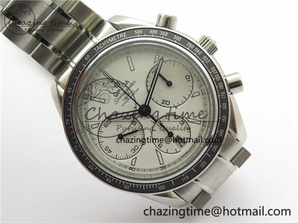 ComfortFit Speedmaster Racing Master SS HRF 1:1 Best Edition White Dial on SS Bracelet A 7864