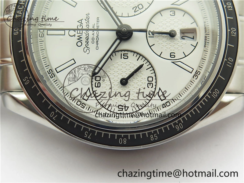 ComfortFit Speedmaster Racing Master SS HRF 1:1 Best Edition White Dial on SS Bracelet A 7864