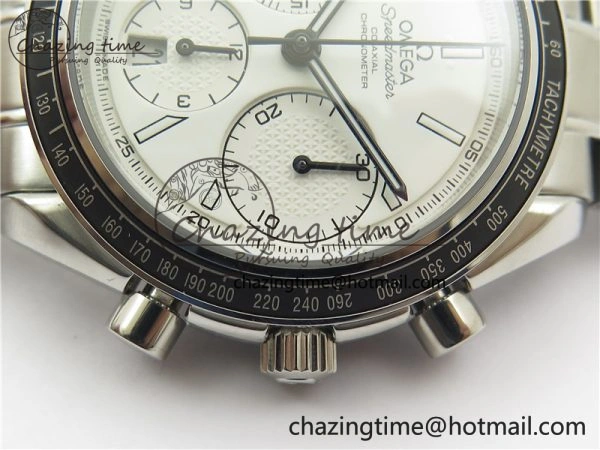 ComfortFit Speedmaster Racing Master SS HRF 1:1 Best Edition White Dial on SS Bracelet A 7864