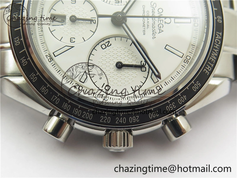 ComfortFit Speedmaster Racing Master SS HRF 1:1 Best Edition White Dial on SS Bracelet A 7864