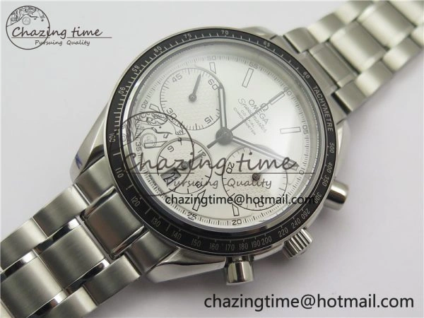 ComfortFit Speedmaster Racing Master SS HRF 1:1 Best Edition White Dial on SS Bracelet A 7864