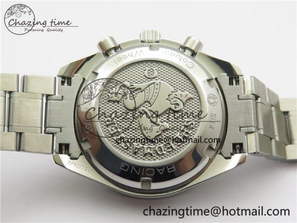 ComfortFit Speedmaster Racing Master SS HRF 1:1 Best Edition White Dial on SS Bracelet A 7864