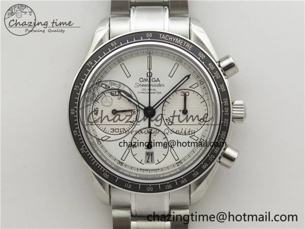 ComfortFit Speedmaster Racing Master SS HRF 1:1 Best Edition White Dial on SS Bracelet A 7864