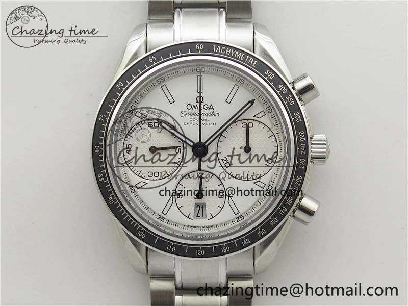 ComfortFit Speedmaster Racing Master SS HRF 1:1 Best Edition White Dial on SS Bracelet A 7864