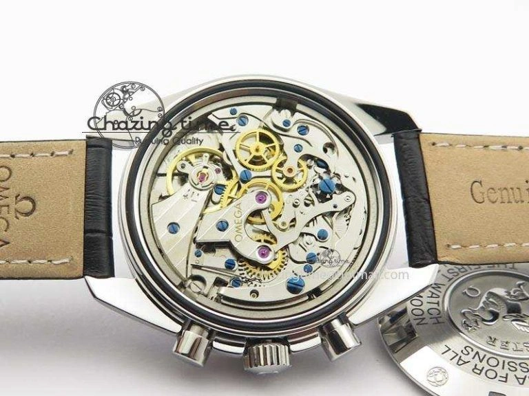 WaterResistant Speedmaster SS 2013 Pro Racing On Black Leather Strap Manual Winding Chrono Movement 8229