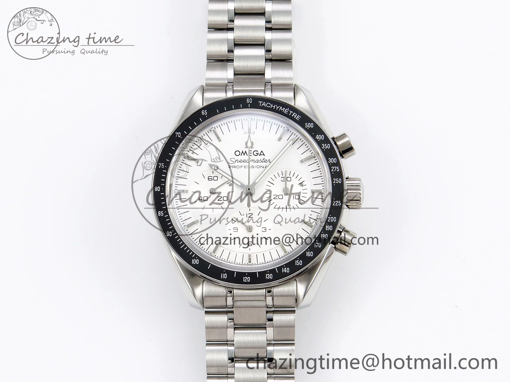 Speedmaster SS RMF Best Edition White Dial on SS Bracelet Lemania HW Durable 7723