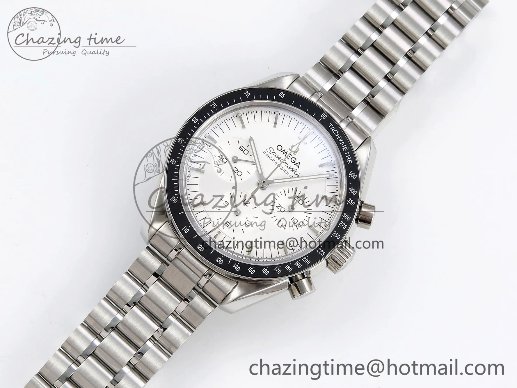 Speedmaster SS RMF Best Edition White Dial on SS Bracelet Lemania HW Durable 7723