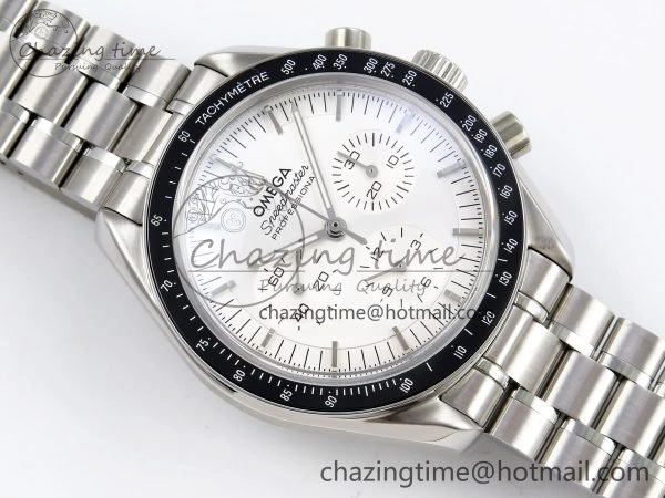 Speedmaster SS RMF Best Edition White Dial on SS Bracelet Lemania HW Durable 7723