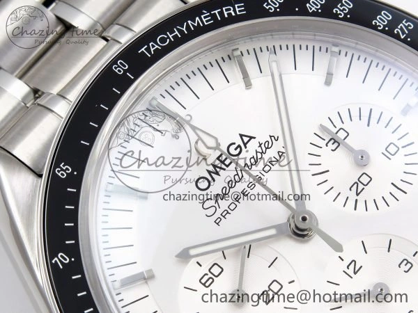 Speedmaster SS RMF Best Edition White Dial on SS Bracelet Lemania HW Durable 7723
