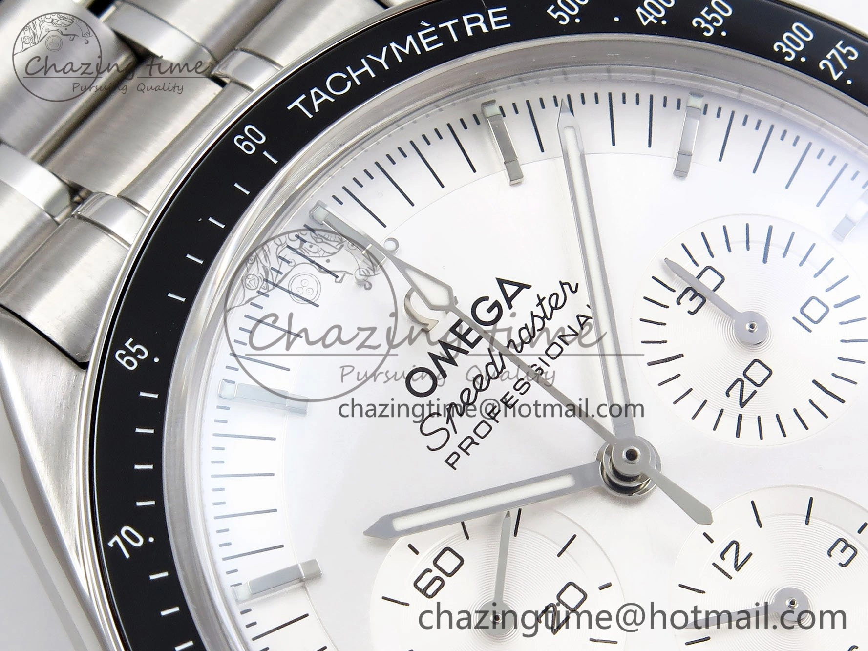 Speedmaster SS RMF Best Edition White Dial on SS Bracelet Lemania HW Durable 7723