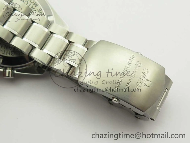 Speedmaster SS Sapphire Crystal Panda Blue White Dial on SS Bracelet Manual Winding Chrono Movement Colorful 7955