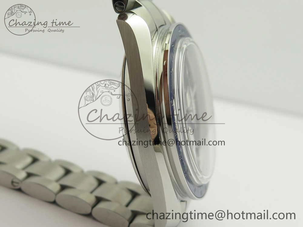 Speedmaster SS Sapphire Crystal Panda Blue White Dial on SS Bracelet Manual Winding Chrono Movement Colorful 7955