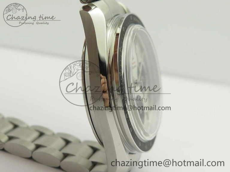 Speedmaster SS Sapphire Crystal Panda White Black Dial on SS Bracelet Manual Winding Chrono Movement TravelReady 7956