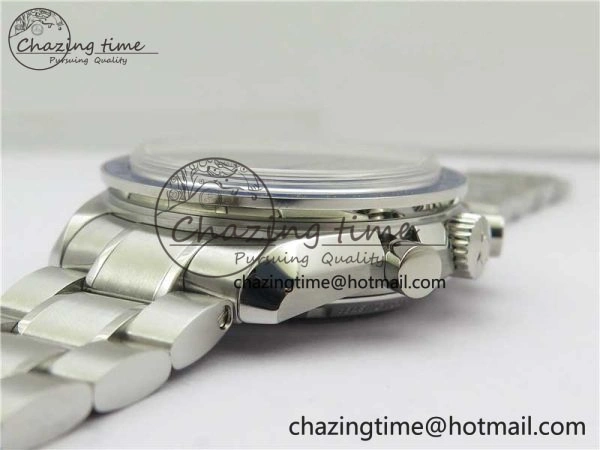 Effortless Speedmaster SS Snoopy Apollo OMF Best Edition White Dial on SS Bracelet Venus 7877