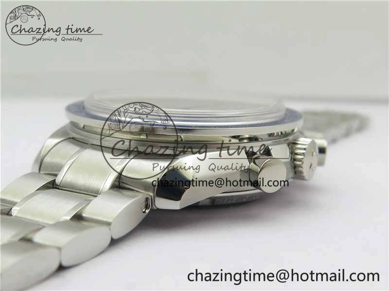 Effortless Speedmaster SS Snoopy Apollo OMF Best Edition White Dial on SS Bracelet Venus 7877