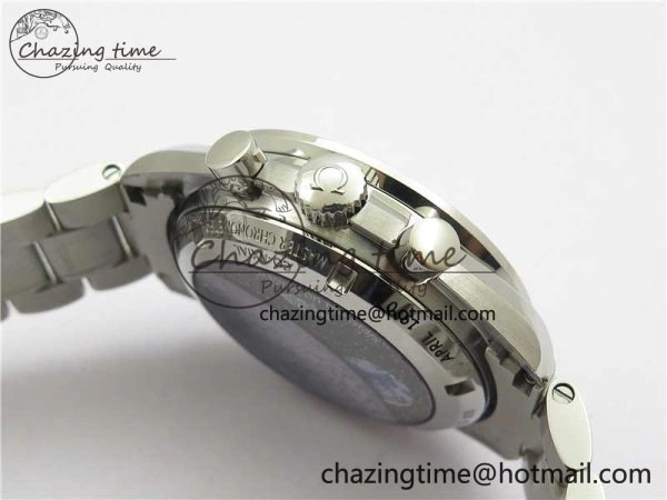 Effortless Speedmaster SS Snoopy Apollo OMF Best Edition White Dial on SS Bracelet Venus 7877