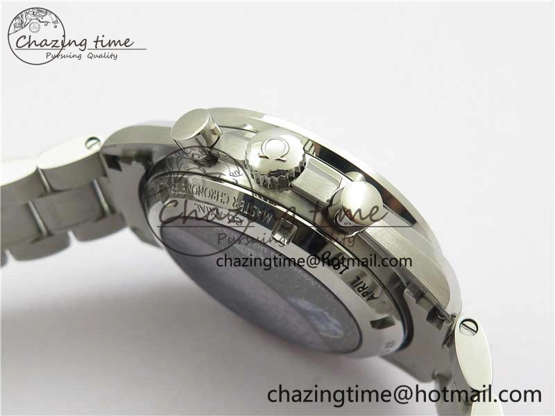 Effortless Speedmaster SS Snoopy Apollo OMF Best Edition White Dial on SS Bracelet Venus 7877