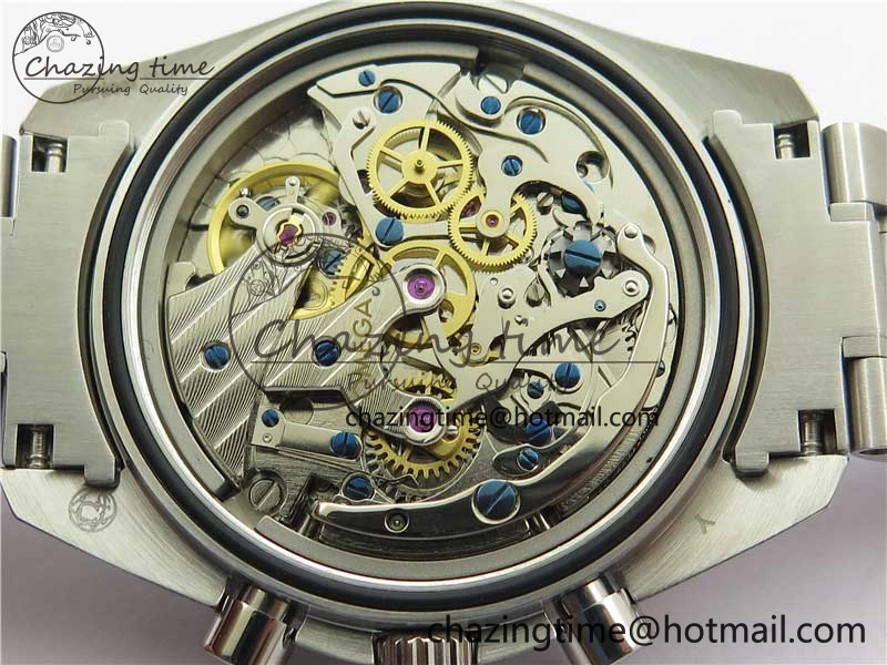 Effortless Speedmaster SS Snoopy Apollo OMF Best Edition White Dial on SS Bracelet Venus 7877