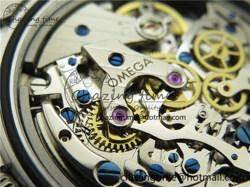 Effortless Speedmaster SS Snoopy Apollo OMF Best Edition White Dial on SS Bracelet Venus 7877
