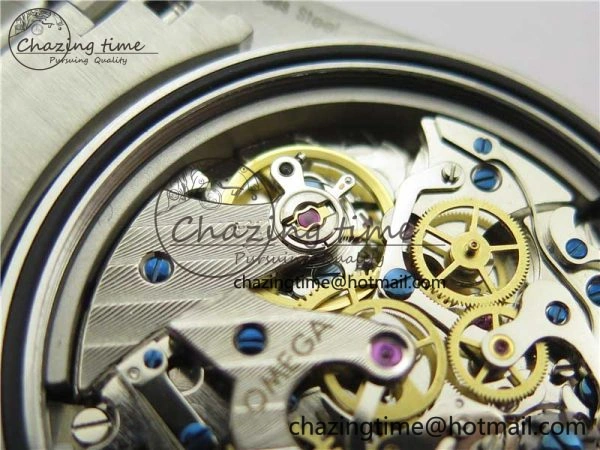 Effortless Speedmaster SS Snoopy Apollo OMF Best Edition White Dial on SS Bracelet Venus 7877