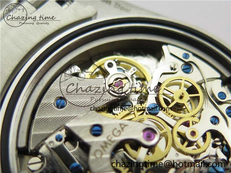 Effortless Speedmaster SS Snoopy Apollo OMF Best Edition White Dial on SS Bracelet Venus 7877