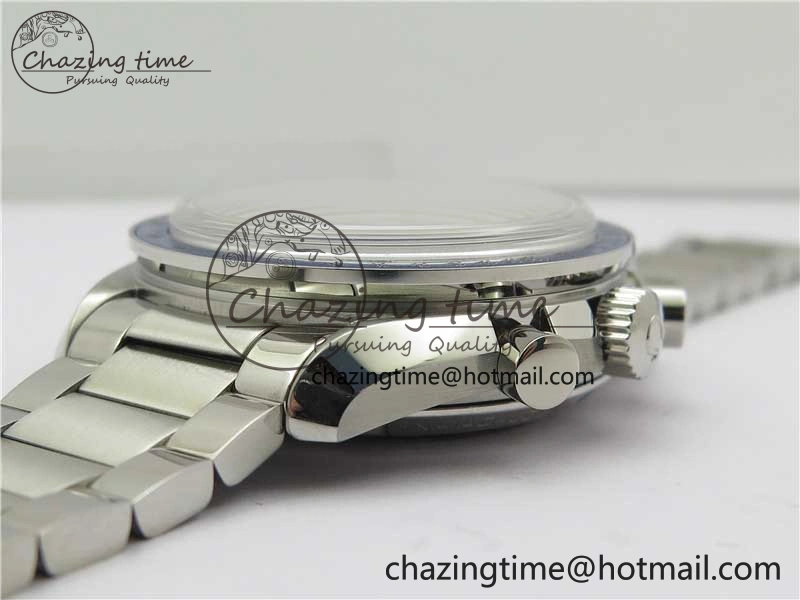 HighPerformance Speedmaster SS Snoopy Apollo OMF Best Edition White Dial on SS Flat link Bracelet Venus 7882