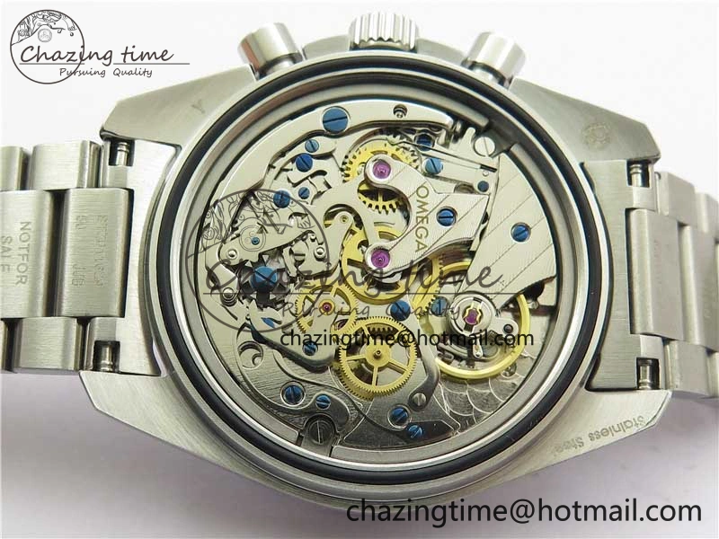 HighPerformance Speedmaster SS Snoopy Apollo OMF Best Edition White Dial on SS Flat link Bracelet Venus 7882