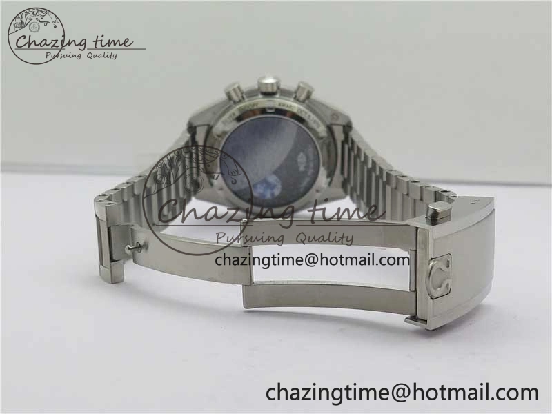 HighPerformance Speedmaster SS Snoopy Apollo OMF Best Edition White Dial on SS Flat link Bracelet Venus 7882