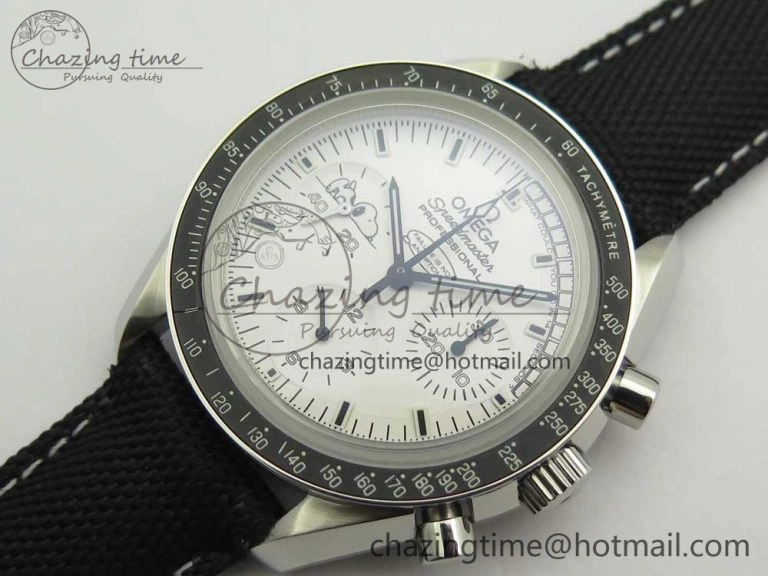 Speedmaster SS Snoopy OMF Best Edition White Dial on Nylon Strap Manual Winding Chrono Movement WellDesigned 7990