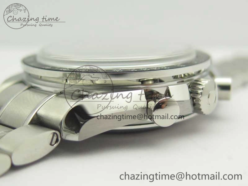 Sophisticated Speedmaster SS Snoopy OMF Best Edition White Dial on SS Bracelet Manual Winding Chrono Movement 7992