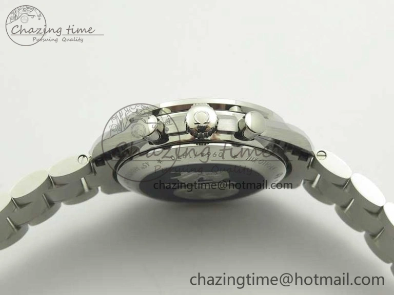 Sophisticated Speedmaster SS Snoopy OMF Best Edition White Dial on SS Bracelet Manual Winding Chrono Movement 7992