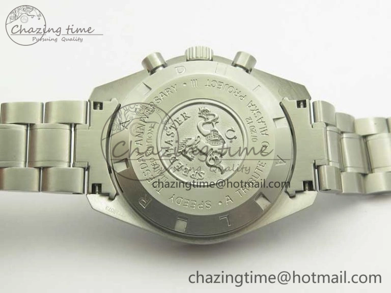 Affordable Speedmaster SS “Speedy Tuesday” OMF Best Edition Black Dial on SS Bracelet Manual Winding Chrono Movement 7994