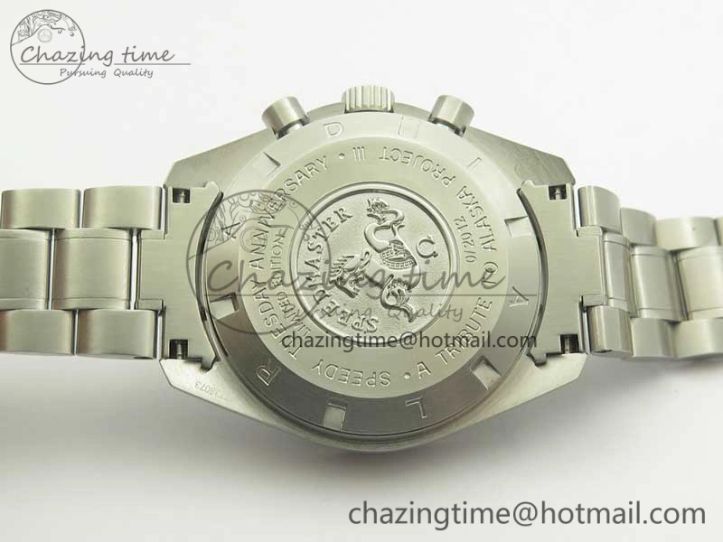 Affordable Speedmaster SS “Speedy Tuesday” OMF Best Edition Black Dial on SS Bracelet Manual Winding Chrono Movement 7994