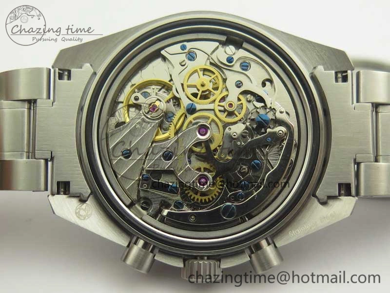Affordable Speedmaster SS “Speedy Tuesday” OMF Best Edition Black Dial on SS Bracelet Manual Winding Chrono Movement 7994