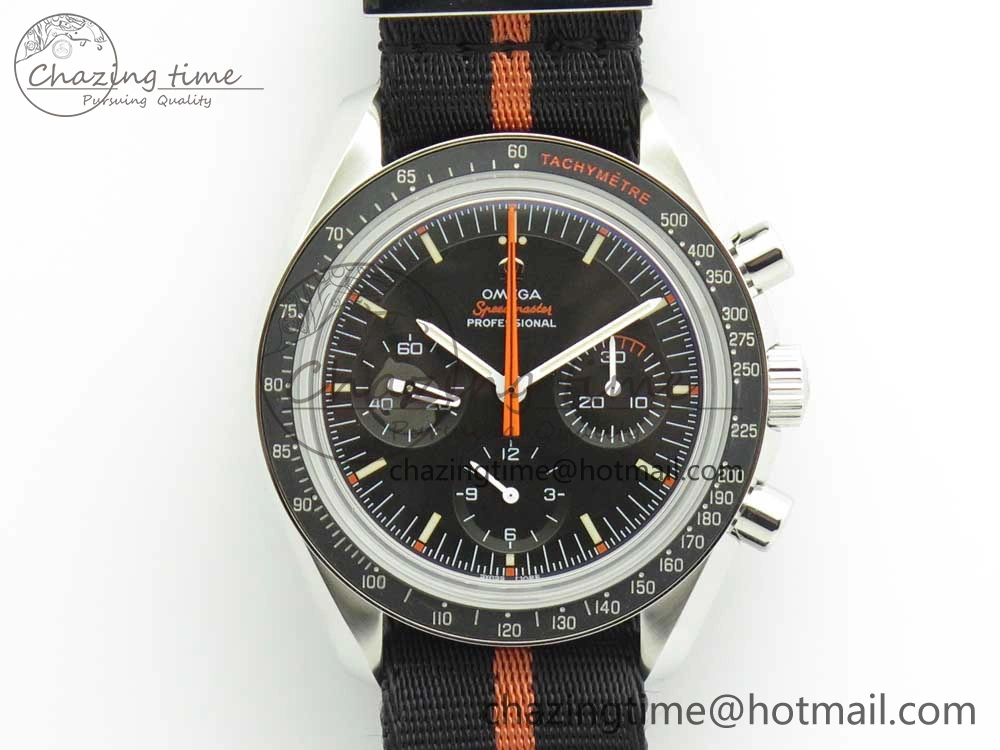 Speedmaster Speedy Tuesday 2 ‘Ultraman’ OMF Best Edition on Nato Strap Manual Winding Chrono Movement Lightweight 7991