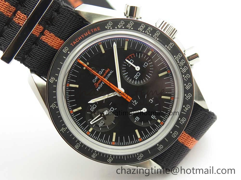 Speedmaster Speedy Tuesday 2 ‘Ultraman’ OMF Best Edition on Nato Strap Manual Winding Chrono Movement Lightweight 7991