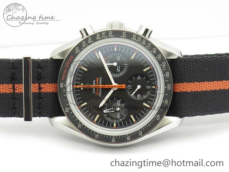 Speedmaster Speedy Tuesday 2 ‘Ultraman’ OMF Best Edition on Nato Strap Manual Winding Chrono Movement Lightweight 7991