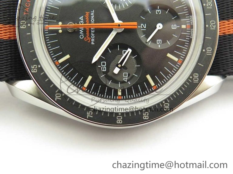 Speedmaster Speedy Tuesday 2 ‘Ultraman’ OMF Best Edition on Nato Strap Manual Winding Chrono Movement Lightweight 7991