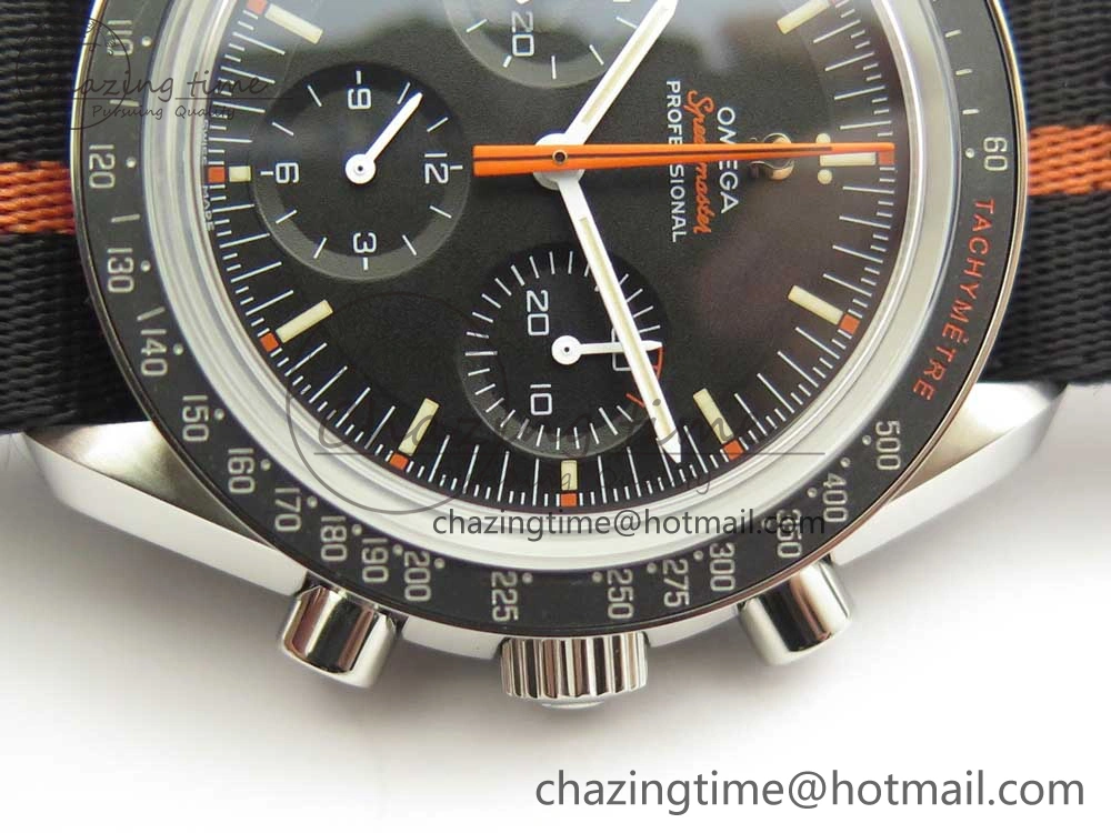 Speedmaster Speedy Tuesday 2 ‘Ultraman’ OMF Best Edition on Nato Strap Manual Winding Chrono Movement Lightweight 7991