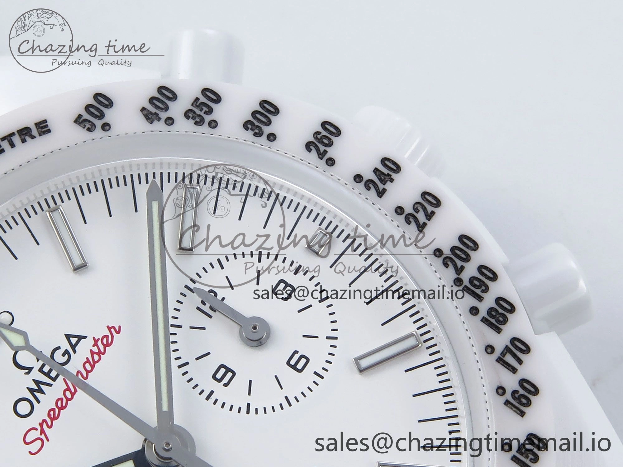 Speedmaster White Side Of The Moon N1F 1:1 Best Edition White Dial White Ceramic on White Leather Strap A TopPick 7694