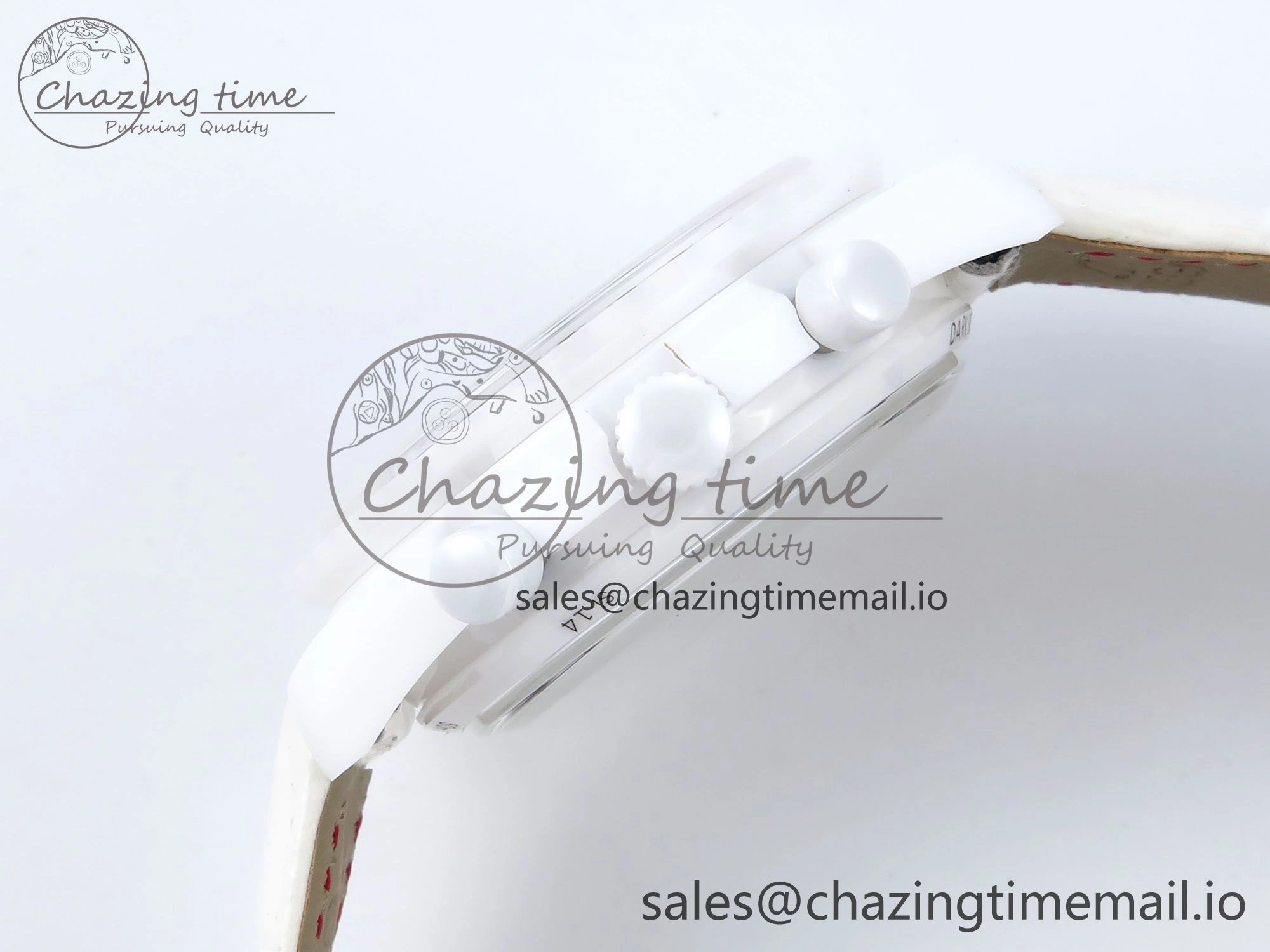 Speedmaster White Side Of The Moon N1F 1:1 Best Edition White Dial White Ceramic on White Leather Strap A TopPick 7694