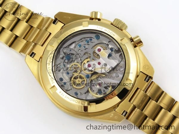 Speedmaster YG RMF Best Edition Green Dial on YG Bracelet Lemania HW TravelReady 7728