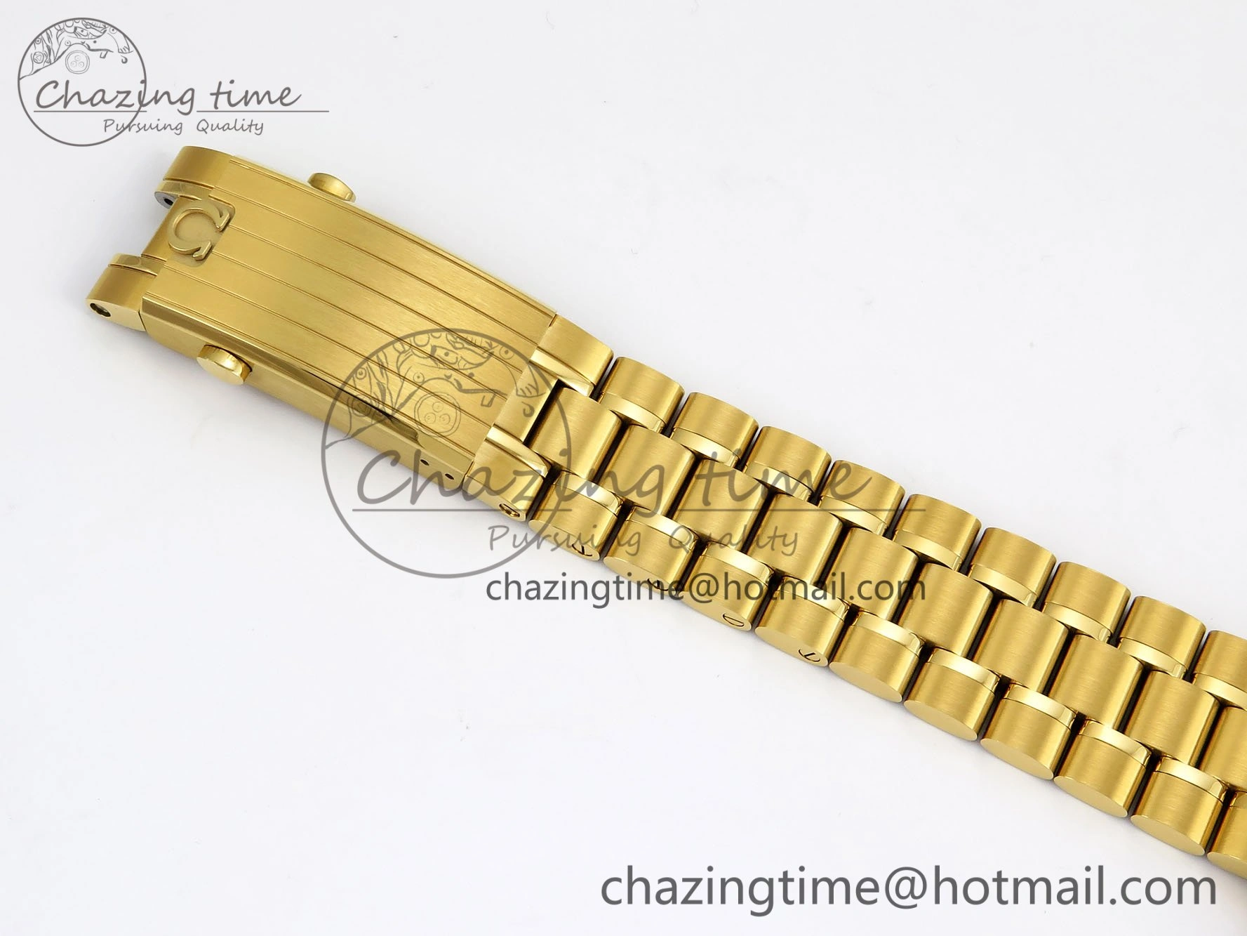 Speedmaster YG RMF Best Edition Green Dial on YG Bracelet Lemania HW TravelReady 7728