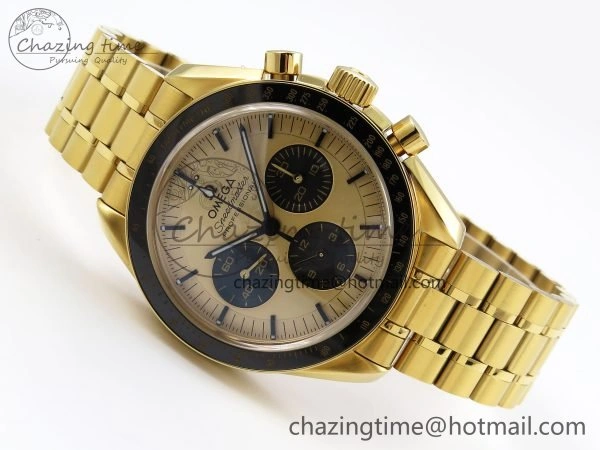Speedmaster YG RMF Best Edition YG Black Dial on YG Bracelet Lemania HW EasyCare 7725