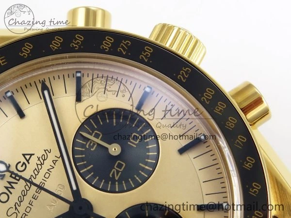 Speedmaster YG RMF Best Edition YG Black Dial on YG Bracelet Lemania HW EasyCare 7725